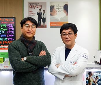 ▲㈜화이트바바 진경원 대표(좌)와 ㈜닥터메디바바 김동현 대표(우)